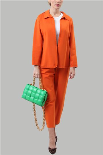 Conjunto Paula Raia Calça , Parka e Cinto  Laranja