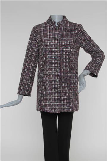 Blazer Mixed Bouclê  Alongado Colorido