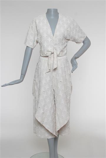 Conjunto Mixed Saia Calça e Camisa Off-White