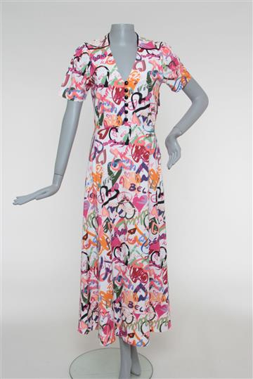 Vestido Mixed Longo Estampado Colorido