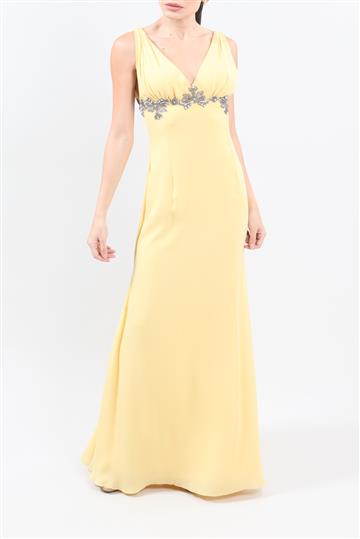 Vestido Achados da New Festa Bordado Amarelo