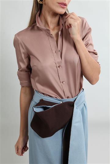 Camisa Gucci Manga Longas Marrom