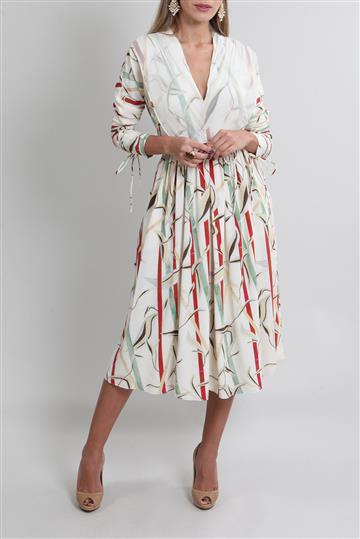 Vestido Christian Dior Midi Seda Estampado Colorido