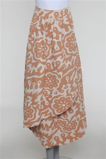 Saia A. Niemeyer Texturizada Transpassada Bege