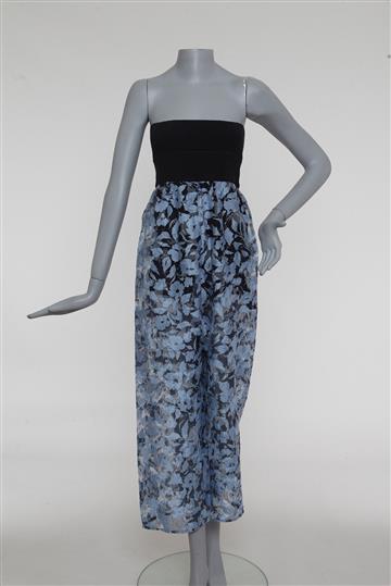 Macacão A. Niemeyer Renda e Transparência Azul