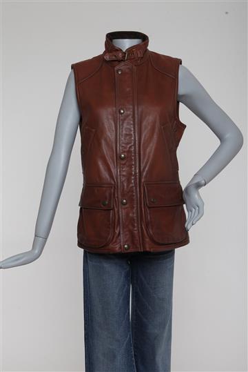 Colete Polo Ralph Lauren 100% Couro Marrom