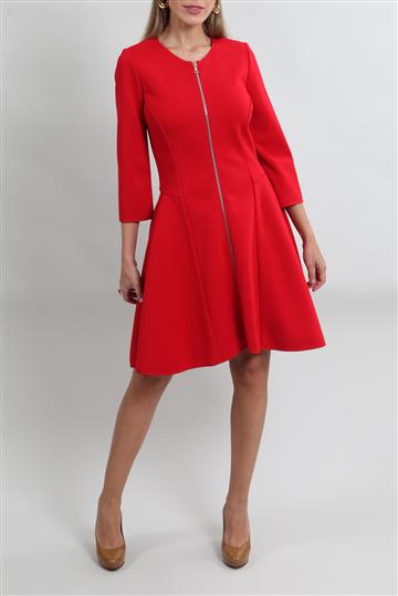 Vestido Christian Dior Zíper Godê Vermelho