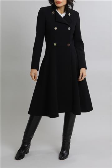 Casaco Carolina Herrera Mantô Botões de Pérola Preto