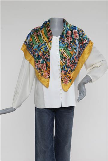 Lenço Dolce & Gabbana Aquarela Amarelo