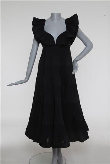 Vestido Zimmermann Babados Estruturado Preto