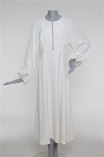 Vestido Zimmermann Longo de Seda Off-White