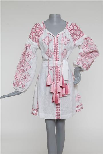 Vestido Bordado SO.TO Rosa