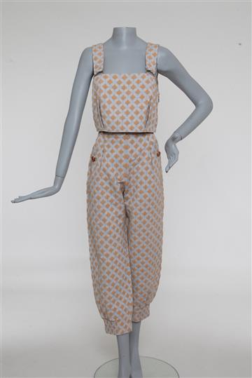 Conjunto NK store Calça e Top  Bege