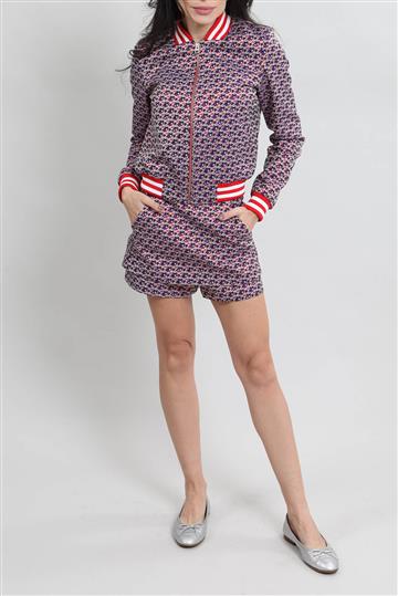 Jaqueta Maje Floral Brilho Colorido