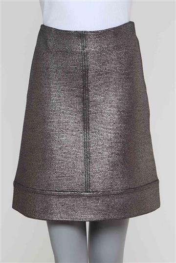 Saia Diane Von Furstenberg Mini Metalizada Prateado