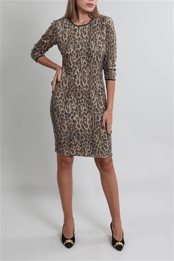Vestido Giambattista Valli Lã e Cashmere Animal Print