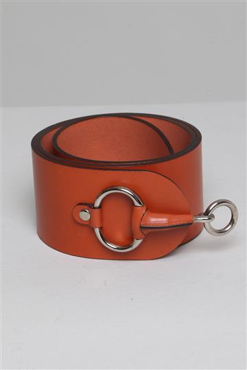 Cinto Gucci de Couro Terracota