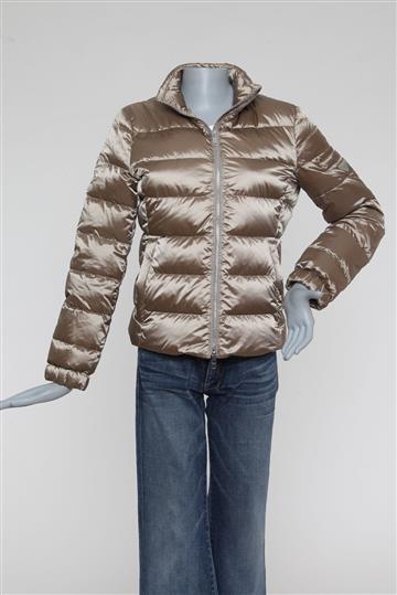 Jaqueta Prada Puffer Metalizada Bege