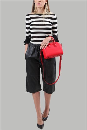 Blusa Gucci Manga Longa e Mini Babados Listrado