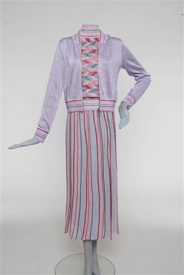 Conjunto Missoni Saia, Frente Única e Jaqueta Colorido