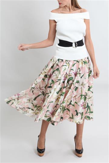 Blusa Gucci Ombro a Ombro com Cinto Off-White