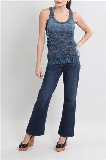 Blusa Gucci Regata de Tricô Mesclado Azul