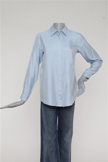 Camisa Gucci Seda  Azul