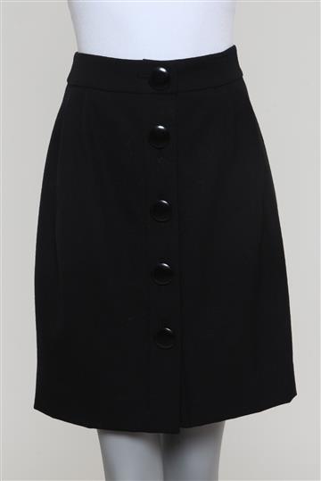 Saia Achados da New Mini com Botões Preta