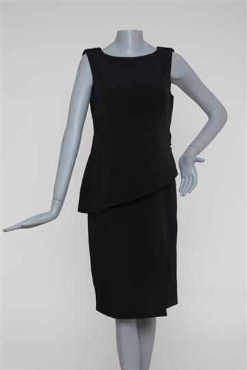 Vestido Walter Rodrigues Midi Zibeline Preto