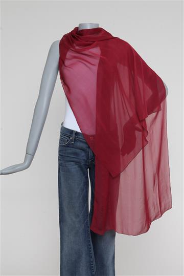 Lenço Echarpe Musseline Walter Rodrigues Bordô