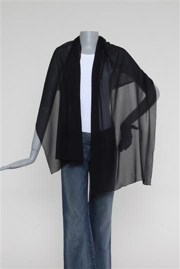 Lenço Echarpe Musseline Walter Rodrigues Preta