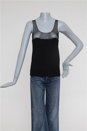 Regata Armani Collezioni Com Transparência Preta