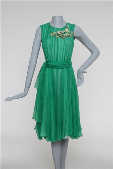 Vestido Dolce & Gabbana Musseline com Bordado Verde