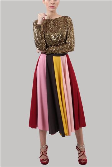 Saia Dolce & Gabbana Listrada  Colorido