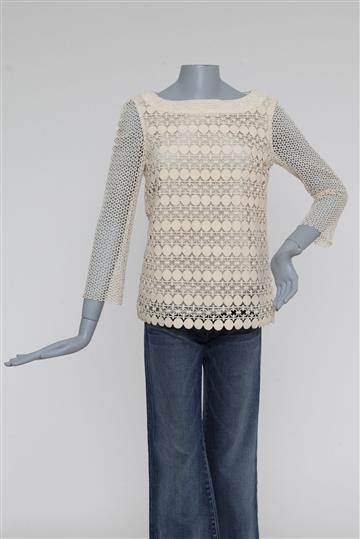 Blusa Tory Burch Renda Off-White