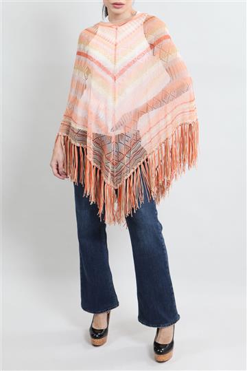 Moda Praia Valentino Poncho Linha de Seda Rosa