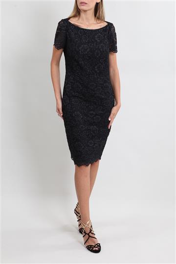 Vestido Diane Von Furstenberg Bordado de Renda Preto