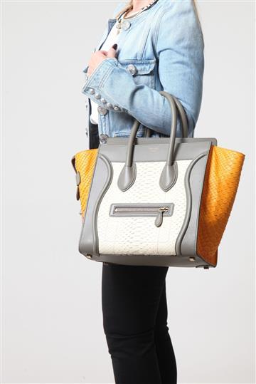 Bolsa Celine Tricolor Luggage Cinza