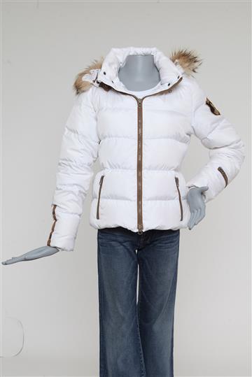 Casaco Ski Capuz com Pelinho Branco