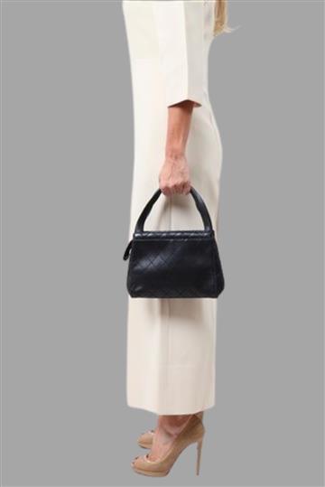 Bolsa Chanel Vintage Nome Zipper Preta