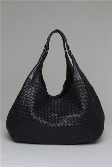 Bolsa Bottega Veneta Hobo Intrecciato Preta