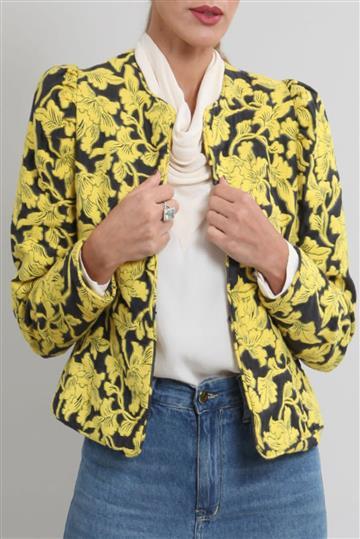 Blazer Cris Barros Jacquard Estampado