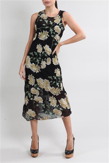 Vestido Cris Barros Bordado Preto