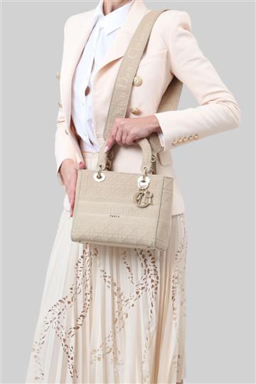 Bolsa Christian Dior Lady Cannage Bege
