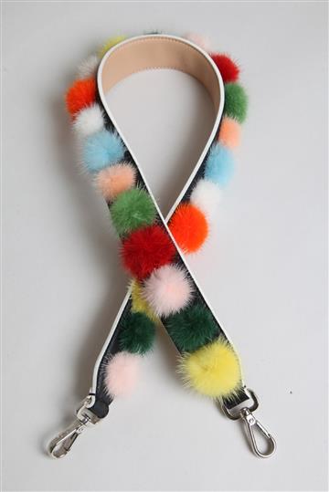 Alça Fendi com Pompons Colorido