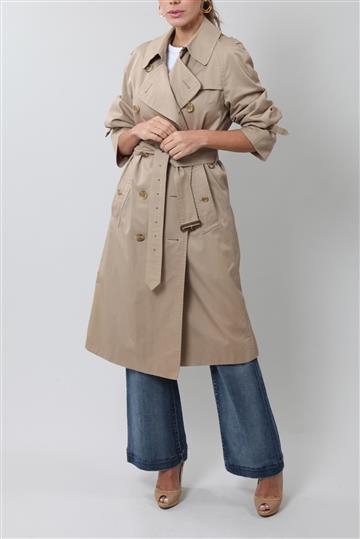 Casaco Burberry Sobretudo Gabardine Bege