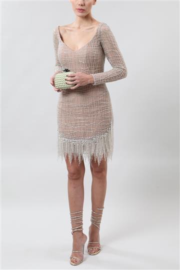 Vestido João Santaella Junior Bege