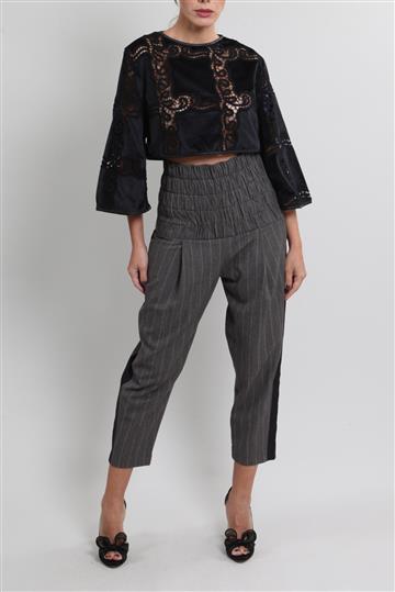 Calça A. Niemeyer Risca de Giz Cinza