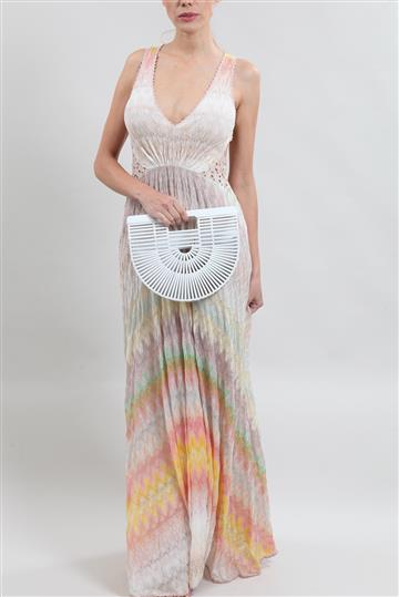 Vestido Missoni Longo com Decote V Estampado
