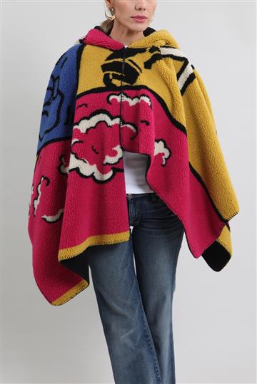 Casaco Burberry Pelerine de lã Colorido